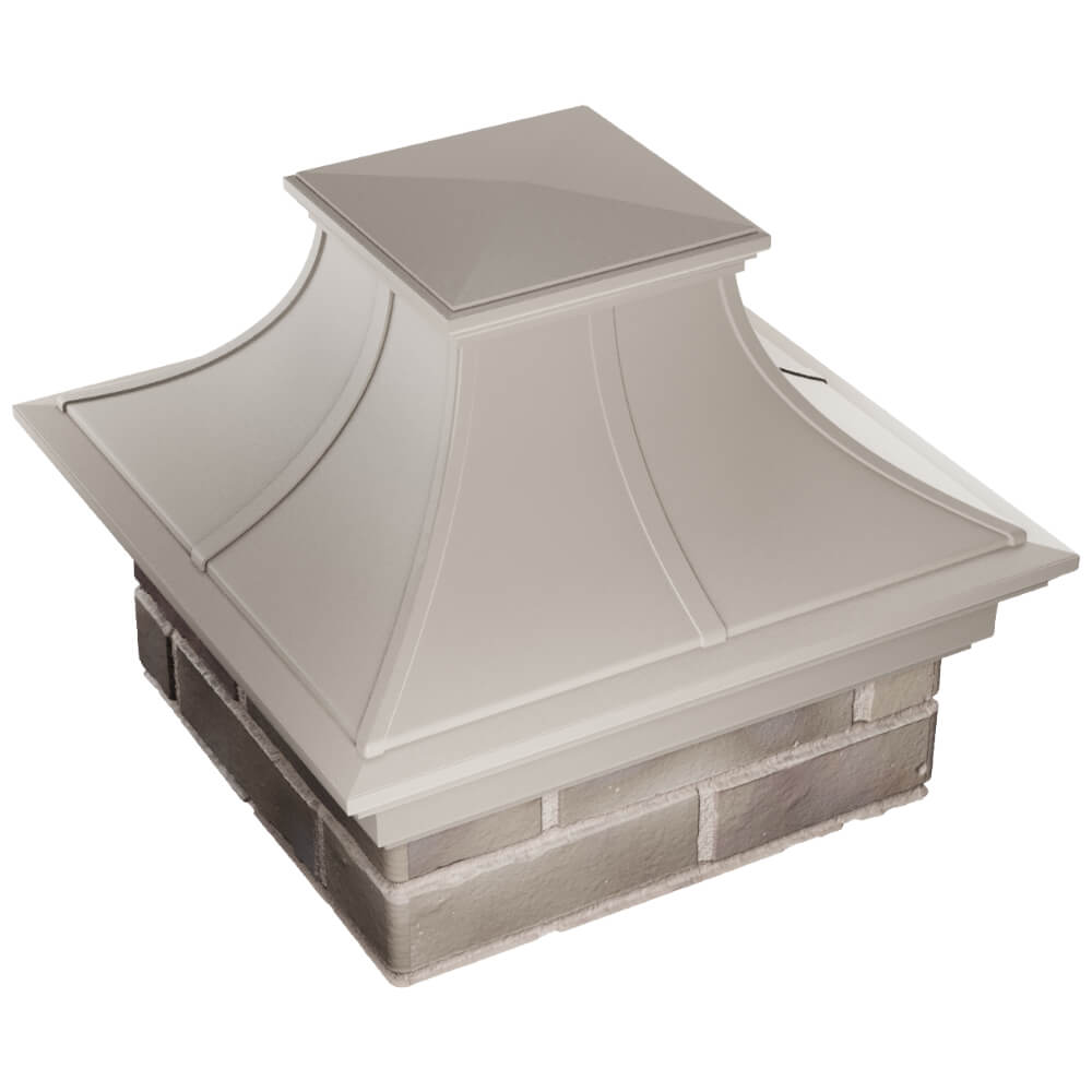 Колпак Zking Монблан Премиум Бежевый на столб 1.5х1.5 кирпича (385х385мм) в Светлограде фото